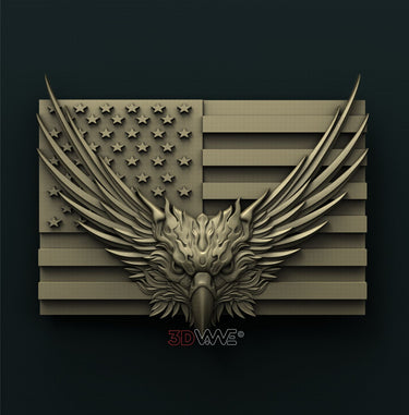 AMERICAN EAGLE 3D STL 3DWave
